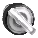 Przełącznik 2 pozycyjny Ø22 biały stabilny LED metalowy okrągły Harmony XB4