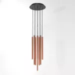 NER PANEL ZBE11 wisząca max. 11x2,5W, G9, 230V, przewód czarny, kolor miedzi (gładki mat)