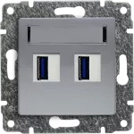 VENA Ładowarka USB podwójna ALUMINUM