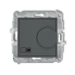 MINI Mechanizm elektronicznego regulatora temperatury z czujnikiem podpodłogowym grafitowy mat