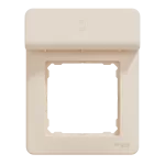 Ramka 1-krotna z półką na telefon, beżowa Sedna Design