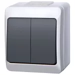 HERMES łącznik świecznikowy IP 44 biały / dymny
