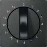 Płytka centralna mechanizmu łącznika czasowego, 15 min, antracyt, system M