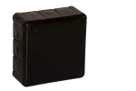 041-05czarna Puszka hermetyczna n/t 98x98x42mm IP55 12-wl dł.gum.