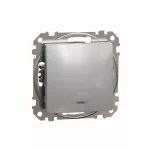 Przycisk z podświetleniem, Sedna Design & Elements, srebrne aluminium