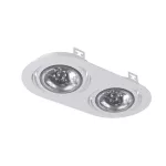 GIULIETTA B1Bh AR111 wpust stropowy max. 2x60W, G53, 12V, biały sygnałowy (mat struktura) RAL 9003