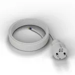 PP-40H/5M/3X1,0/H05VV-F Przewód przyłączeniowy z wtyczką prostą IP44; 3x1; H05VV-F; 5m; biały