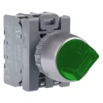 2-POŁ ŁĄCZNIK POKR ZIEL.1ZW .PODŚWIE PIERŚCIEŃ NIKLOWANY SP22-PL.Z-10-230-LED\.