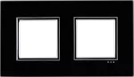 DANTE Ekskluzywne Ramka zdobiona 2x BLACK GLASS SE3