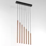 NER PANEL ZPD7 wisząca max. 7x2,5W, G9, 230V, przewód czarny, kolor miedzi (gładki mat)