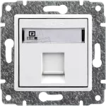 VENA Gniazdo komputerowe poj. RJ45 (wkład MOLEX), bez ramki, ŚNIEŻNA BIEL