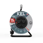PB-CR/S/S/25M/3X1,5/H05VV-F Przedłużacz bębnowy CRAFT LINE, schuko; 4x2p+Z; IP20; 16A; H05VV-F; 3x1,5; 25m; czarny