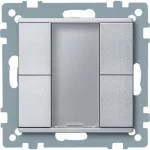 KNX przycisk natynkowy 2-kr. plus aluminium System M
