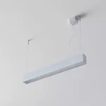CLEOLine-1 573mm wisząca DIRECT, Micro Pryzma, LED PHILIPS LV 13W/2200lm/940/TD/CAS, 230V, srebrny aluminiowy (mat struktura) RAL 9006