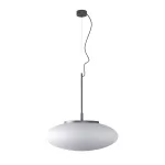 OVAL fi550 wisząca max.3x23W, E27, 230V, przewód czarny, szary grafitowy (mat struktura) RAL 7024