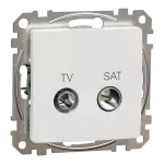 Gniazdo TV/SAT końcowe (4dB), Sedna Design & Elements, białe