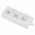 GN-370S Gniazdo trzykrotne 3x2p+Z Schuko; rozbieralne; czarny