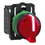Harmony XB5 Przełącznik 3 pozycje czerwony LED 230/240V piórko krótkie plastikowy stabilny