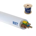 YDYżo 450/750 3x1 biały Kabel elektroenergetyczny, instalacyjny, wielożyłowy z izolacją PVC