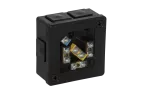 VP-22 Puszka n/t 86x86x40mm IP55 6-wl 2wkr dł.gum. z zac. czarna