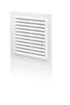 kratka wentylacyjna 180x250 mm z siatką i uchwytami mocującymi, biała