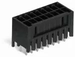 Wtyk THT, 2-rzędowy Pin lutowniczy 0,8 x 0,8 mm konstrukcja prosta, czarny 713-1471