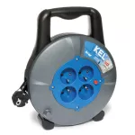 PZ-HOME/15M/3X1/H03VV-F Przedłużacz bębnowy domowy HOME LINE IP20 4x2p+Z, kasetowy; 10A,H03VV-F; 3X1; 15m; czarny