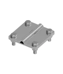 [NI V2A] Złącze uniwersalne bednarka / drut Ø8 80x80mm