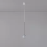 COTTON 200 fi100 wisząca max.1x1,9W, G9, 230V, przewód transparentny, kolor srebra (gładki mat)