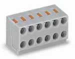 2-przewodowe gniazdo przycisk PUSH WIRE®, szara 252-104