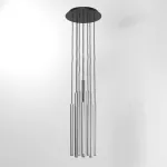 NER PANEL ZBK11 wisząca max. 11x2,5W, G9, 230V, przewód czarny, kolor srebra (gładki mat)