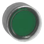 Harmony XB4 Główka przycisku płaskiego z samoczynnym powrotem LED okapturzona zielona metalowa