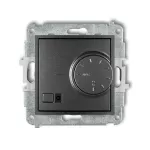 MINI Mechanizm elektronicznego regulatora temperatury z czujnikiem podpodłogowym grafitowy