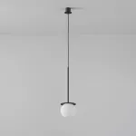 COTTON 250 fi160 wisząca max.1x4,8W, G9, 230V, przewód czarny, czarny głęboki (mat struktura) RAL 9005