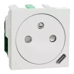 Gniazdo 2P+PE z USB C 10,5W, Unica, białe