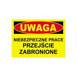 Tablica budowlana ostrzegawcza 250x350 