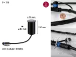 PAULMANN Oprawa dogruntowa Plug & Shine FLOOR 6W 76mm IP67 3000K 24V szary / aluminium