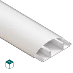 LPO / Listwa Elektroinst. PVC-U Półokrągła 18/75 3K Biały - 2 m (5 szt./op.)