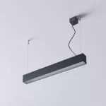 CLEOLine-1 573mm wisząca DIRECT, OPAL, LED PHILIPS LV 14W/2200lm/930/TD/CAS, 230V, czarny głęboki (mat struktura) RAL 9005