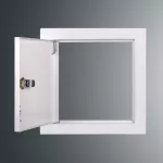 Drzwiczki rewizyjne SP 200x200 RAL9003, kołnierz szer.2, 5cm