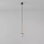 COTTON 250 fi100 wisząca LED 2,7W/298lm/3000K, 230V, przewód czarny, kolor złota (gładki mat)