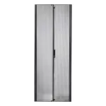 Szafa serwerowa SX 48U o szerokości 750 mm, perforowane drzwi dzielone, czarne