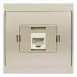 GTP-10L/M Gniazdo komputerowe p/t, ISDN, 4,6,8 pin; zaciski śrubowe (moduł); satyna