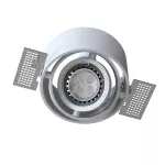 ERKU A1Ahd wpust stropowy bezramkowy, max. 1x35W, GU10, 230V, srebrny aluminiowy (mat struktura) RAL 9006