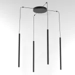 NER PANEL ZAS4 wisząca max. 4x2,5W, G9, 230V, przewód czarny, czarny (mat) RAL 9017