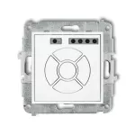 ICON Mechanizm elektronicznego sterownika roletowego (przycisk centralny/dodatkowy) biały mat