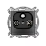 ICON Mechanizm gniazda abonenckiego RTV-SAT przelotowego 10dB grafitowy
