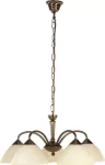 8175 Żyrandol Regina E14/5x40W brąz klosz kremowy 230V, 50Hz