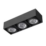 TUZ X3Sd LED111 stropowy max. 3x20W, G53, 12V/DC, czarny głęboki (mat struktura) RAL 9005
