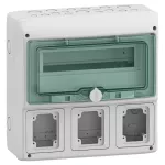 Obudowa natynkowa, Mureva (dawna Kaedra), IP65 do gniazd gMRV-1-12+1-NT-T/3 3 otwory 90x100 mm